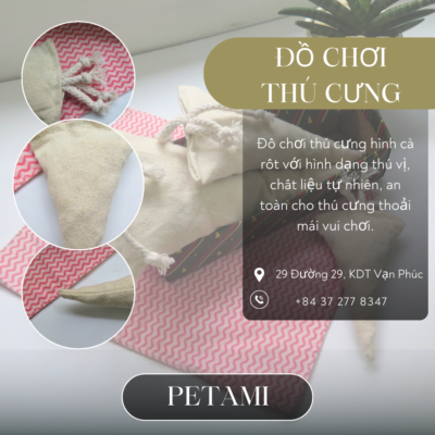 Đồ chơi thú cưng hình cà rốt an toàn, tự nhiên cho chó mèo chơi đùa