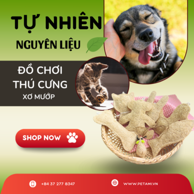 Đồ chơi thú cưng với nguyên liệu từ tự nhiên